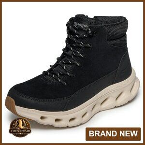 Women's Lace-Up Ankle Boots with Faux Fur Lining & Water-Resistant Leather